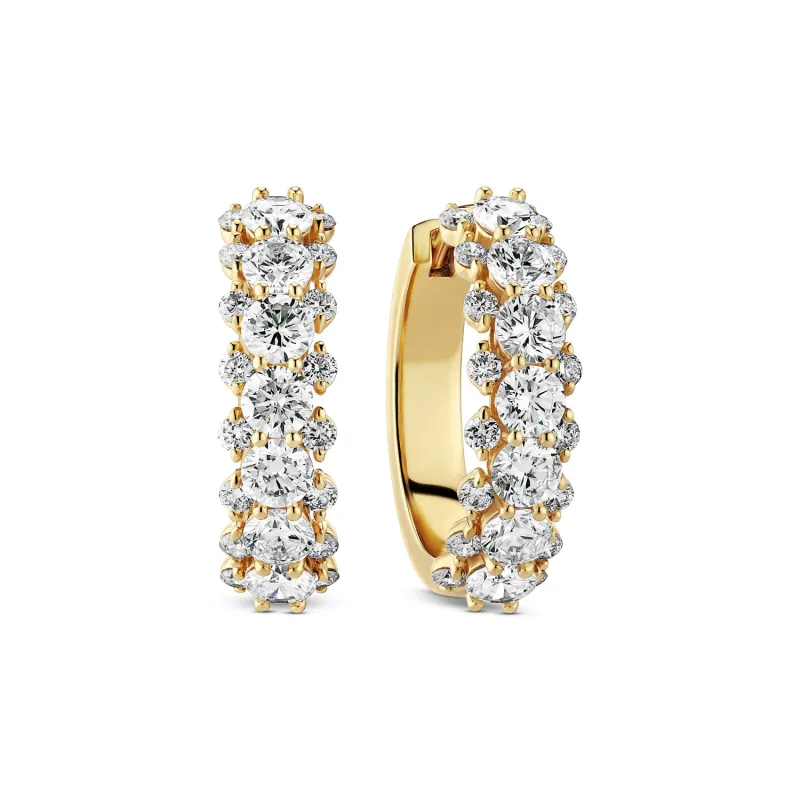 Earrings fior - 14k yellow gold or white gold 0.88-2.43 ct TW G-H VS lab-grown diamonds sold by Sif Jakobs
