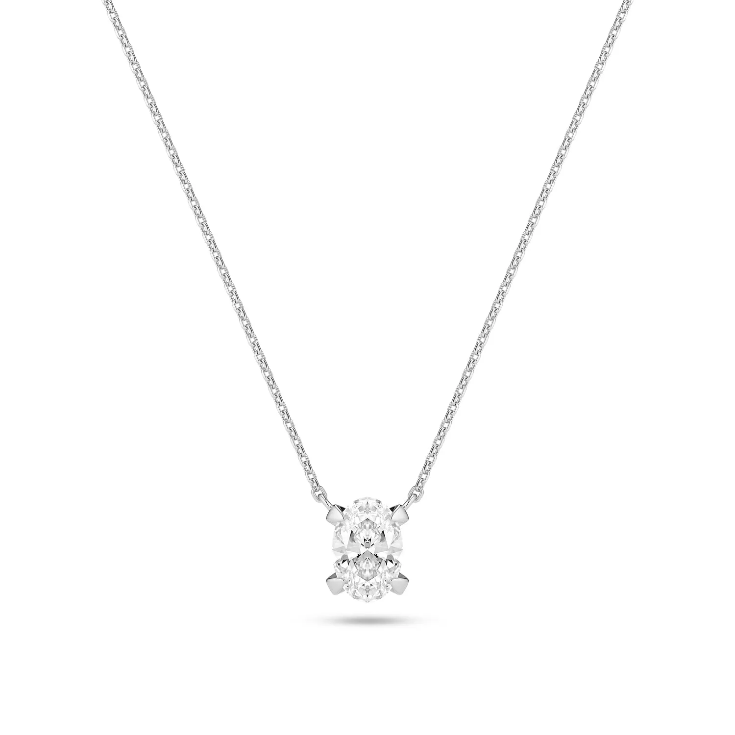 Necklace Grace Oval Solitaire - 14k yellow gold or white gold 0.75 ct TW G-H VS lab-grown diamond sold by Sif Jakobs product image thumbnail 3