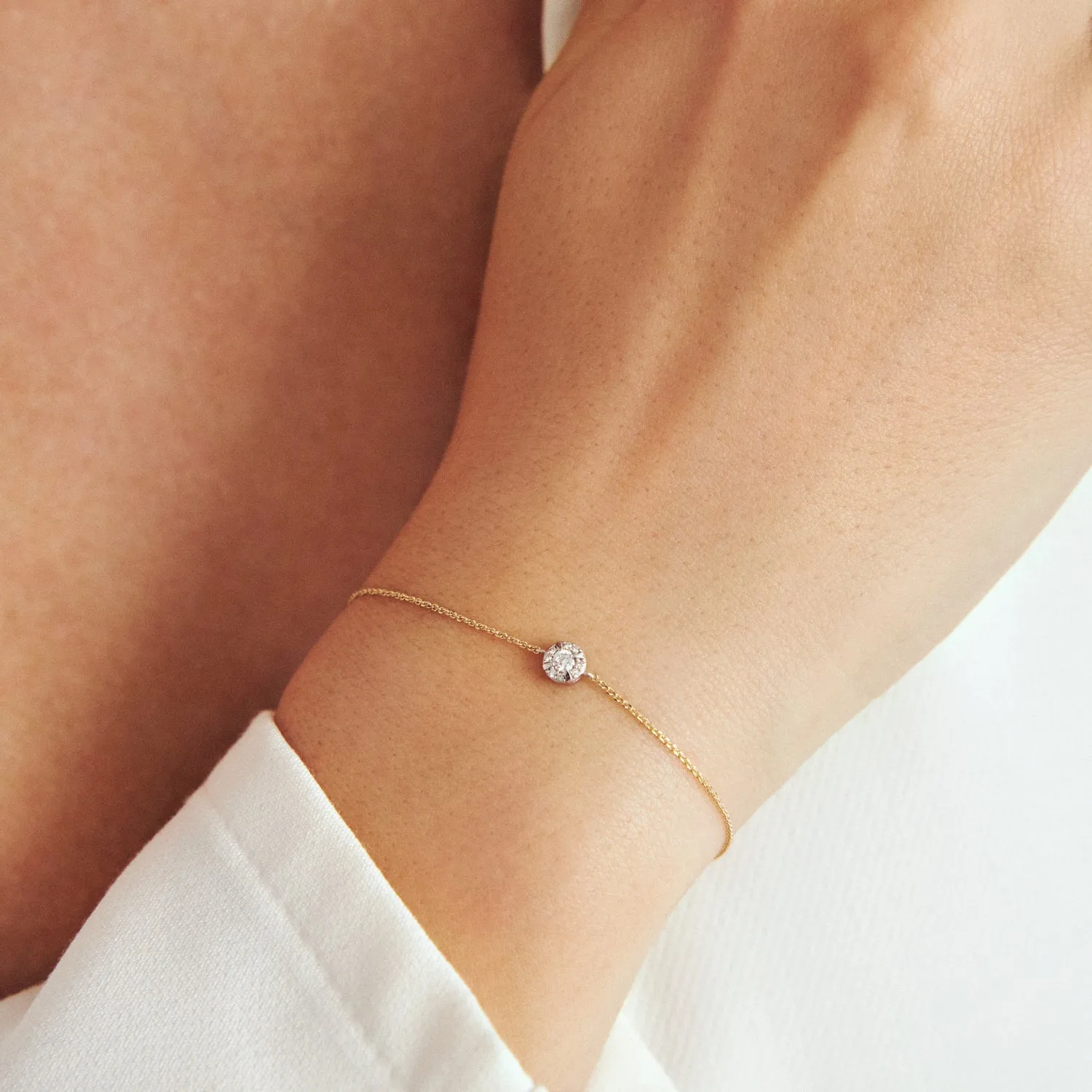 Bracelet Rome - 14k yellow gold or white gold 0.09 ct TW G-H VS lab-grown diamonds sold by Sif Jakobs product image thumbnail 5