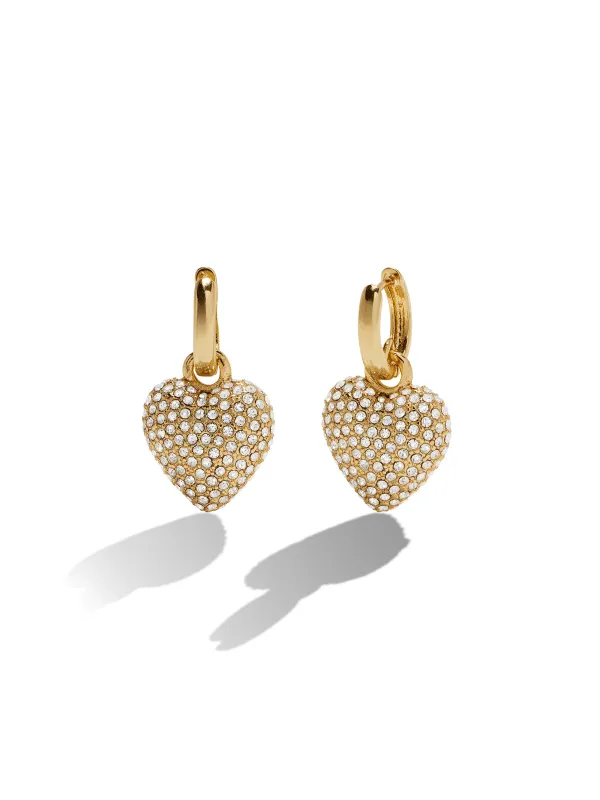 The Pave Puffy Heart Earrings sold by YLANG23