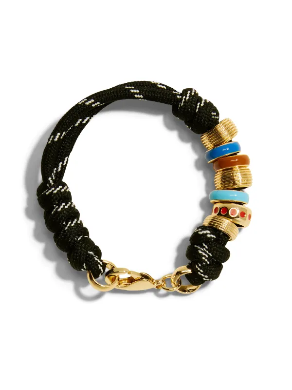 The Black Supersize Happy Cord Bracelet sold by YLANG23