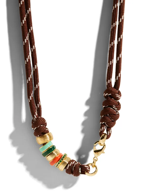 The Brown Supersize Happy Cord Necklace sold by YLANG23