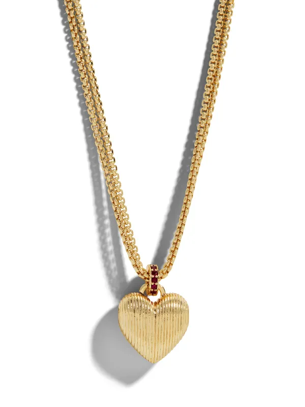 The Textured Heart Necklace sold by YLANG23