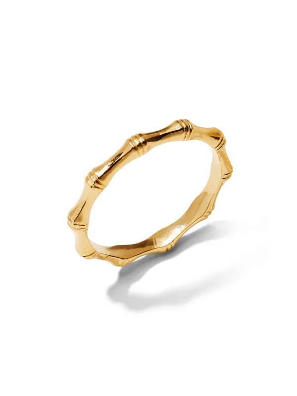 Yellow Gold Bamboo Band sold by YLANG23