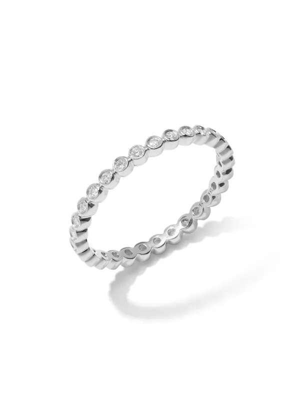 Mini Bezel Diamond White Gold Band sold by YLANG23