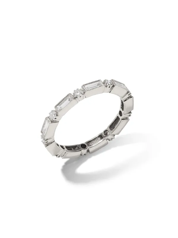 Lucy Baguette Diamond White Gold Band sold by YLANG23