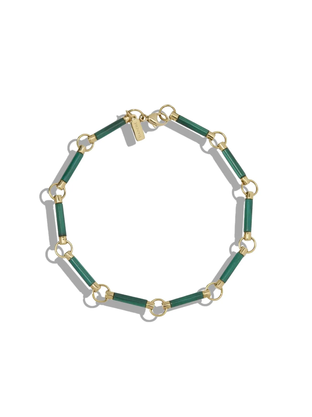 Malachite Element Yellow Gold Chain Bracelet sold by YLANG23