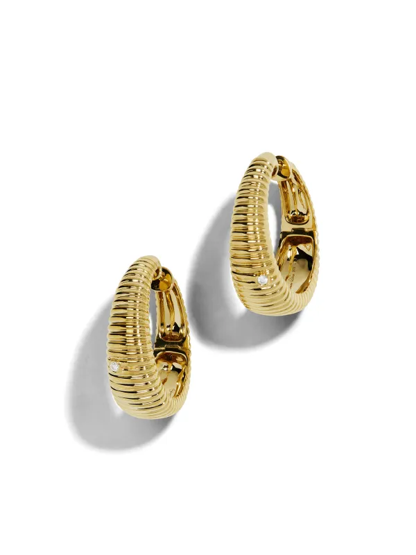 Maxi Berlingot Yellow Gold Hoop Earrings made by YLANG23