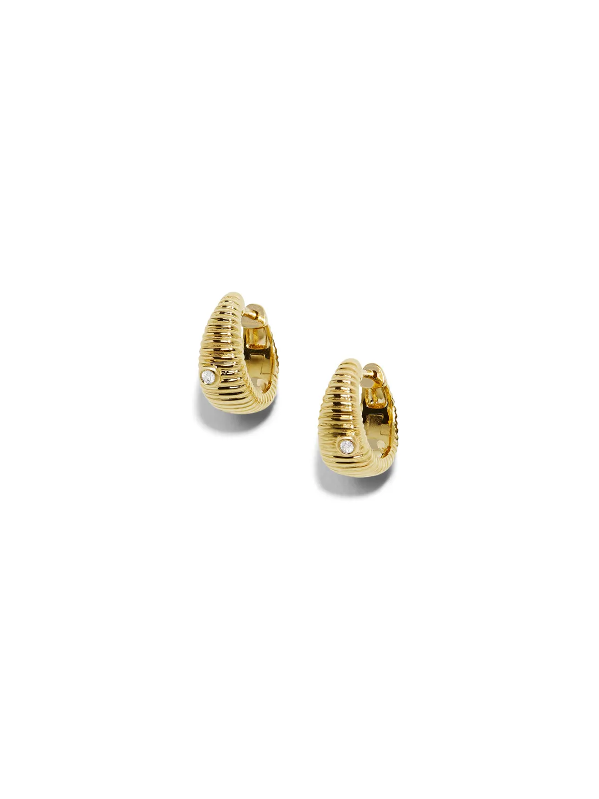 Nano Berlingot Yellow Gold Hoop Earrings sold by YLANG23