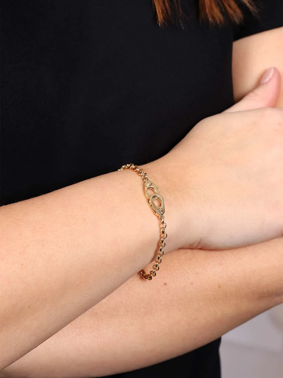 Medium Belcher Sister Hook Yellow Gold Bracelet sold by YLANG23 product image thumbnail 2