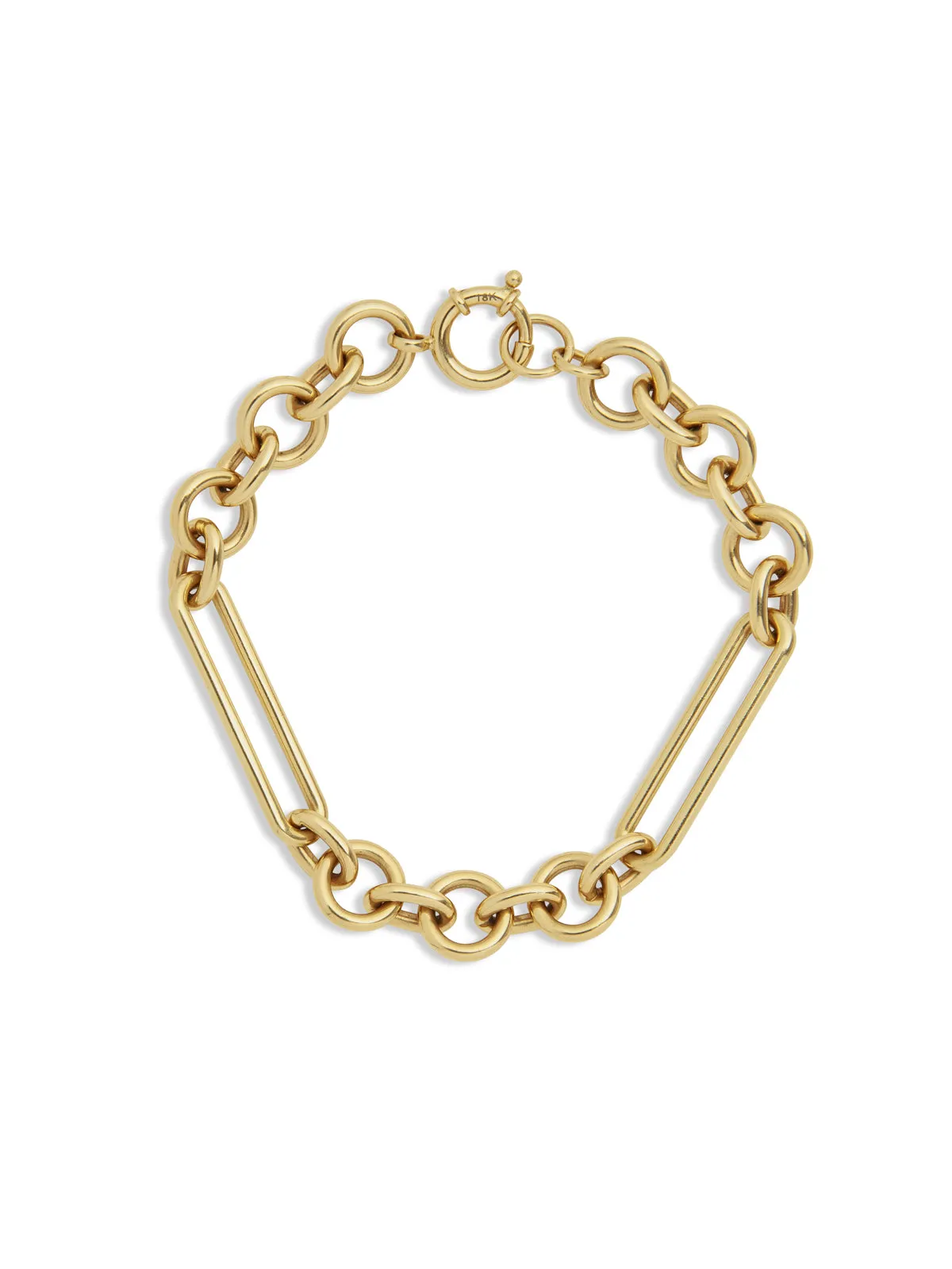 Mixed Midsize Yellow Gold Clip Chain Bracelet sold by YLANG23