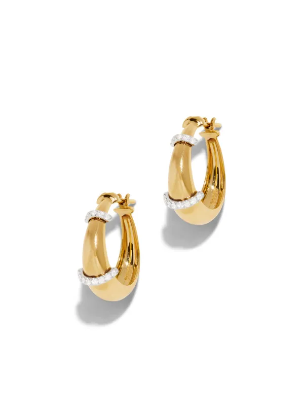 Buoy Size 3 Yellow Gold Hoop Earrings sold by YLANG23