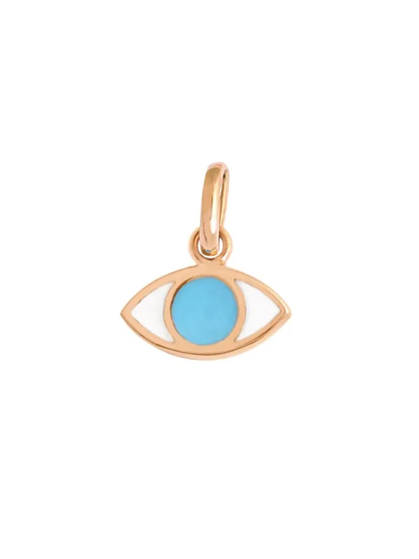 Turquoise Resin Eye Yellow Gold Charm sold by YLANG23