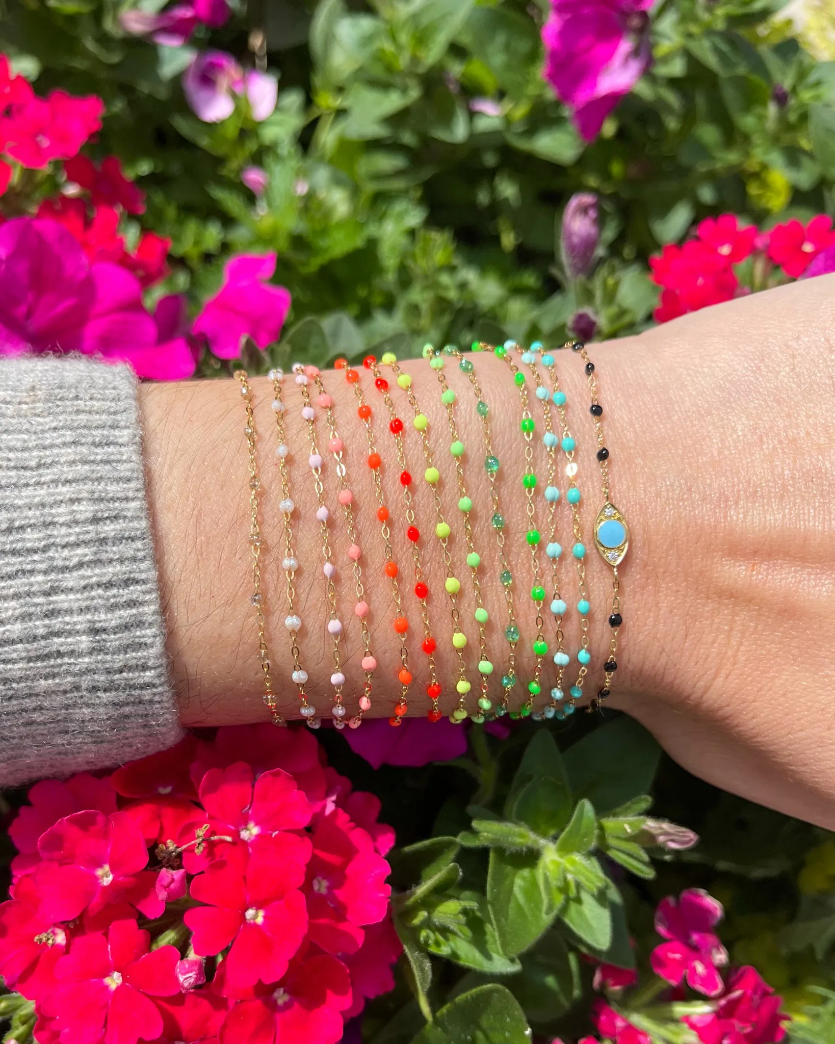 Classic Gigi Bordeaux Resin Yellow Gold Bracelet sold by YLANG23 product image thumbnail 3