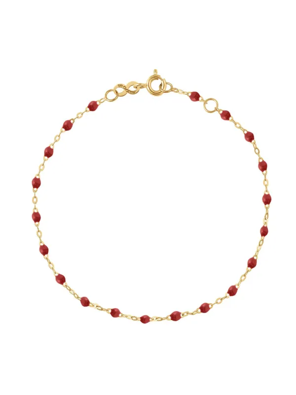 Classic Gigi Bordeaux Resin Yellow Gold Bracelet sold by YLANG23