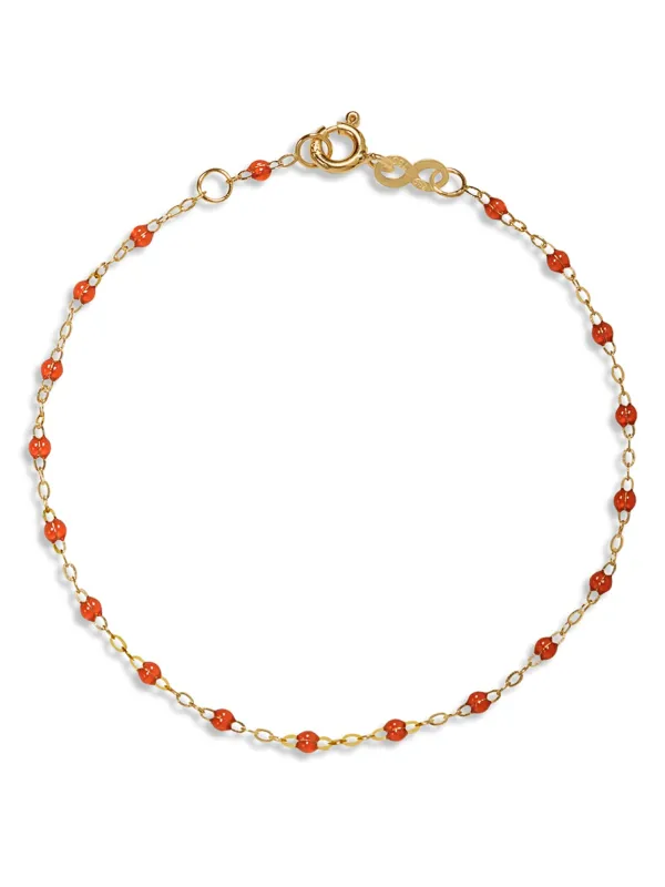 Classic Gigi Ruby Resin Yellow Gold Bracelet sold by YLANG23