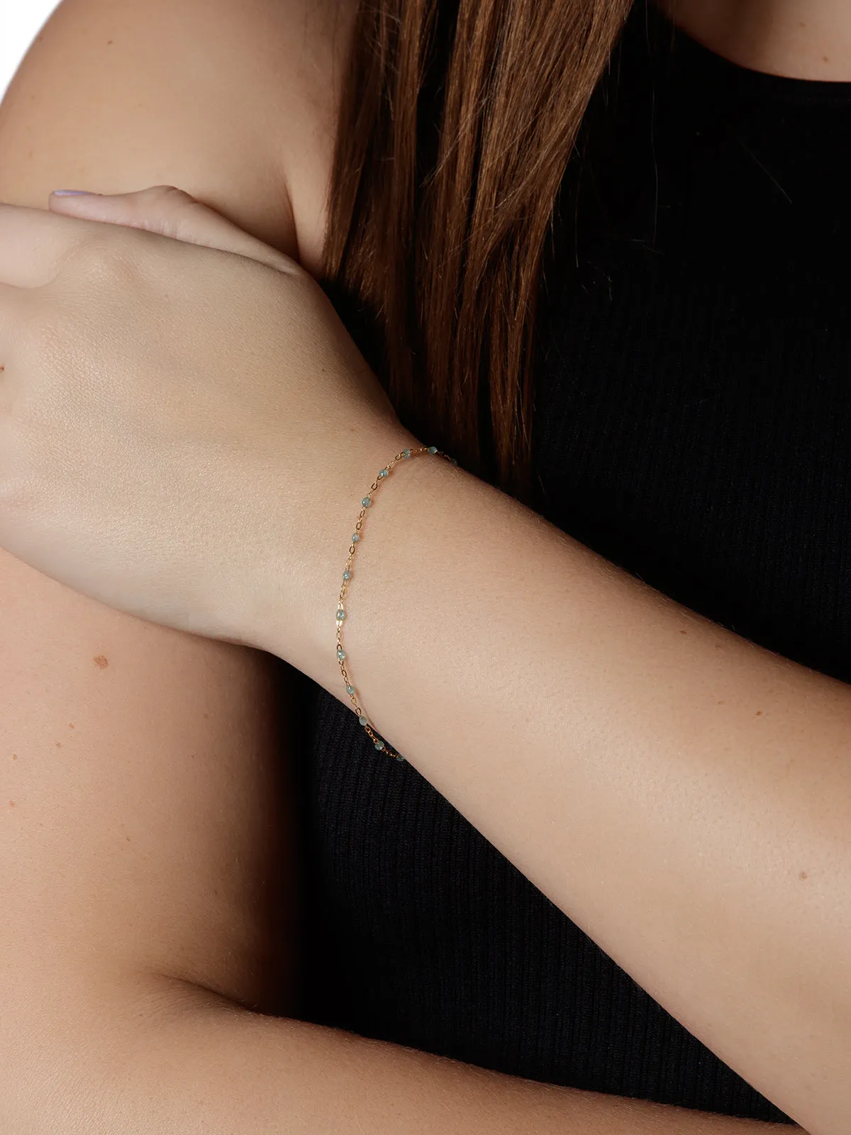 Classic Gigi Aqua Resin Yellow Gold Bracelet sold by YLANG23 product image thumbnail 2