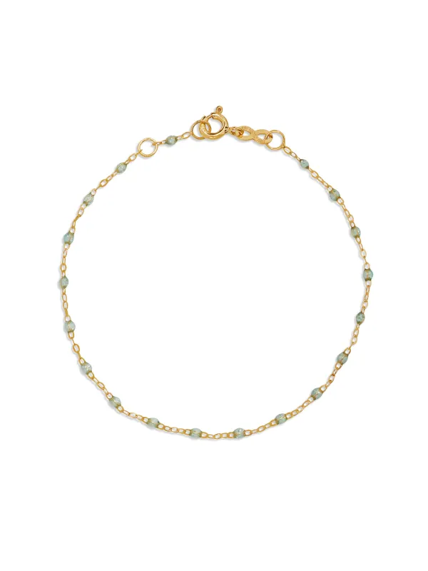 Classic Gigi Aqua Resin Yellow Gold Bracelet sold by YLANG23