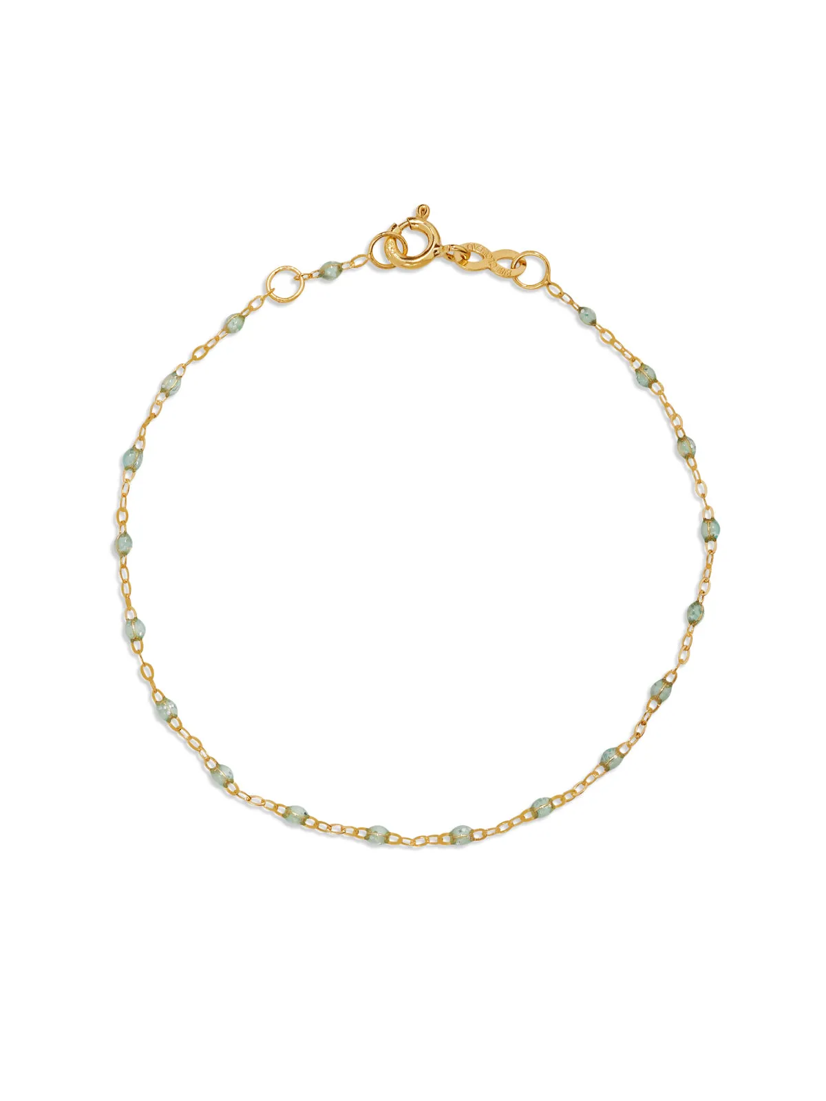 Classic Gigi Aqua Resin Yellow Gold Bracelet sold by YLANG23