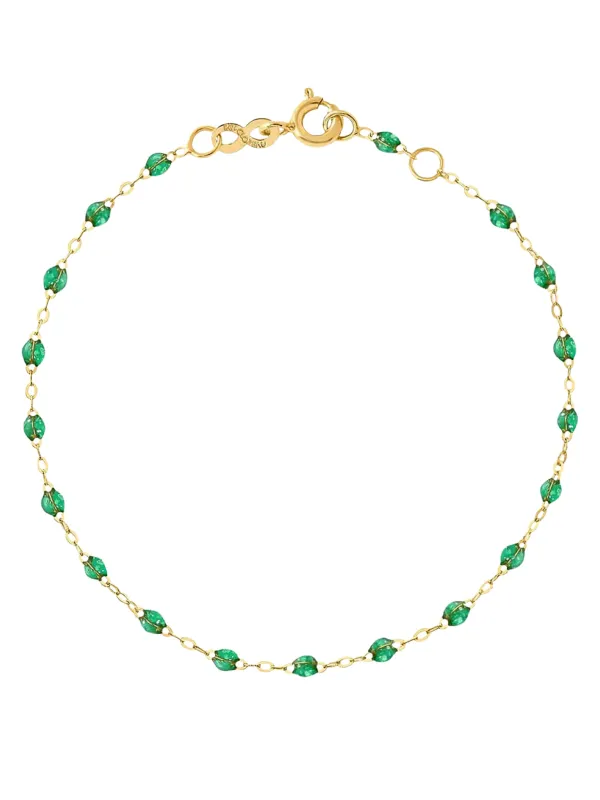 Classic Gigi Mint Resin Yellow Gold Bracelet sold by YLANG23
