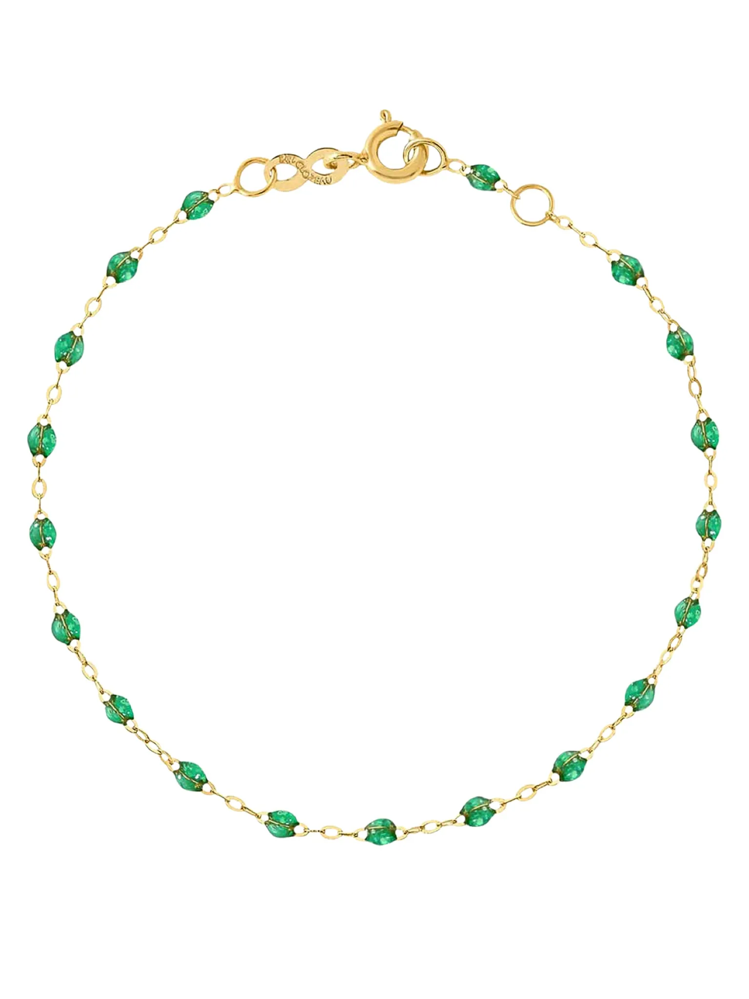Classic Gigi Mint Resin Yellow Gold Bracelet sold by YLANG23