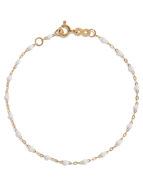 Classic Gigi White Resin Yellow Gold Bracelet sold by YLANG23