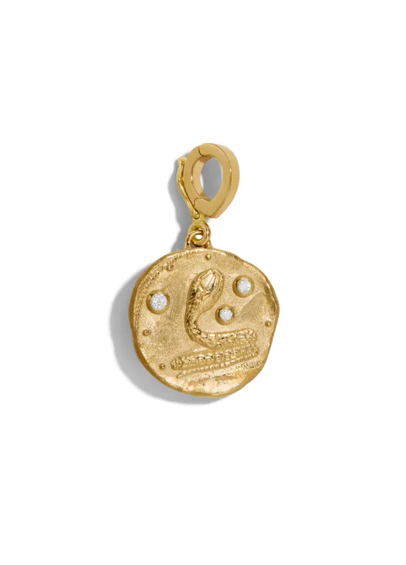 Renewal Serpent Small Coin Yellow Gold Charm sold by YLANG23