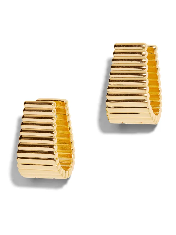 The Gold Ribbed Earrings sold by YLANG23