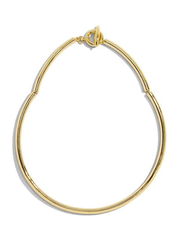 The Tubular Collar in Gold sold by YLANG23
