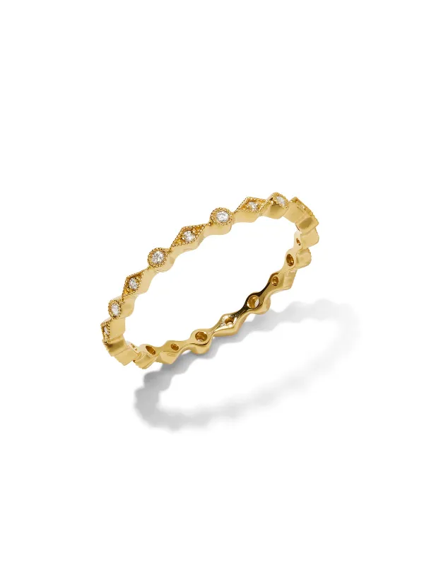 Isabella Diamond Yellow Gold Band sold by YLANG23