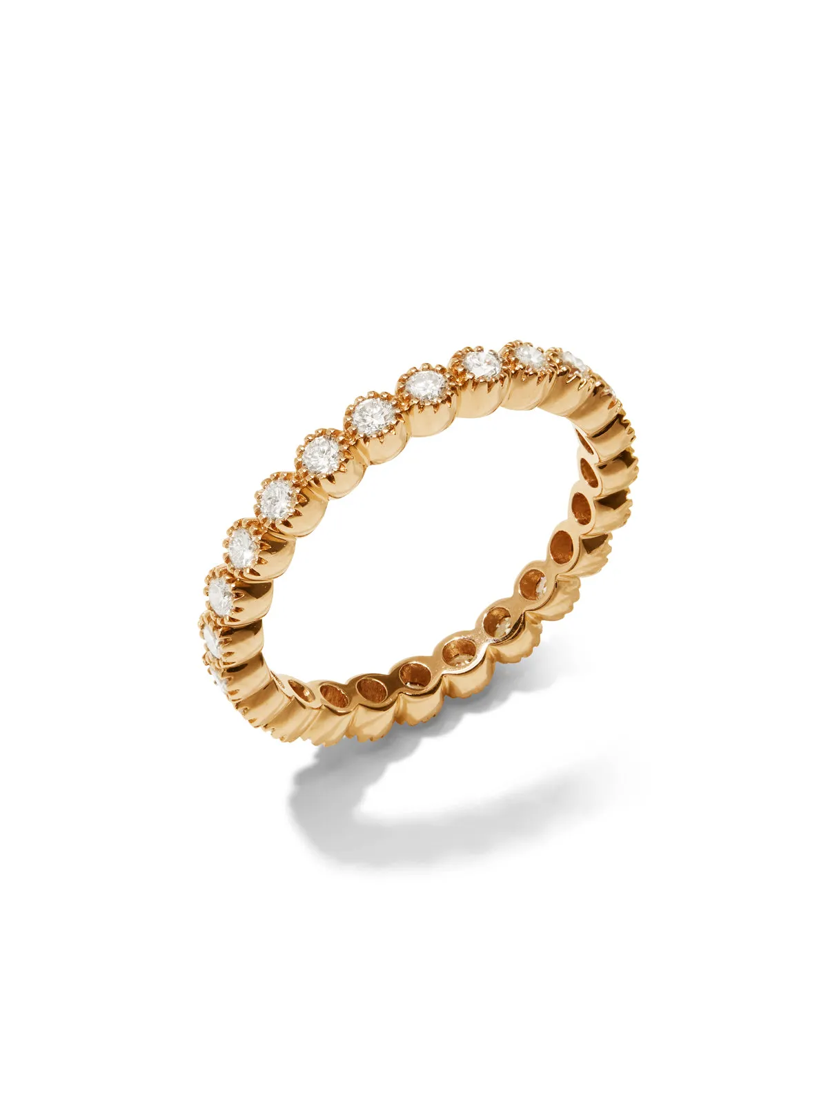 Bezel Diamond Yellow Gold Band sold by YLANG23