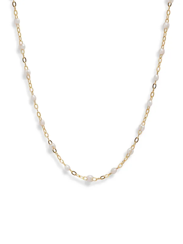 Classic Gigi Opal Resin Yellow Gold Necklace sold by YLANG23