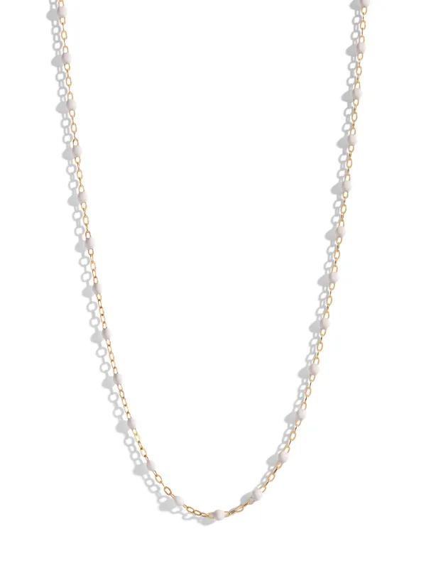 Classic Gigi White Resin Yellow Gold Necklace sold by YLANG23