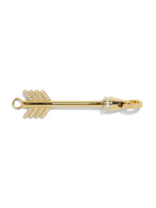 Diamond Arrow Hinged Yellow Gold Charm for Big Beads sold by YLANG23