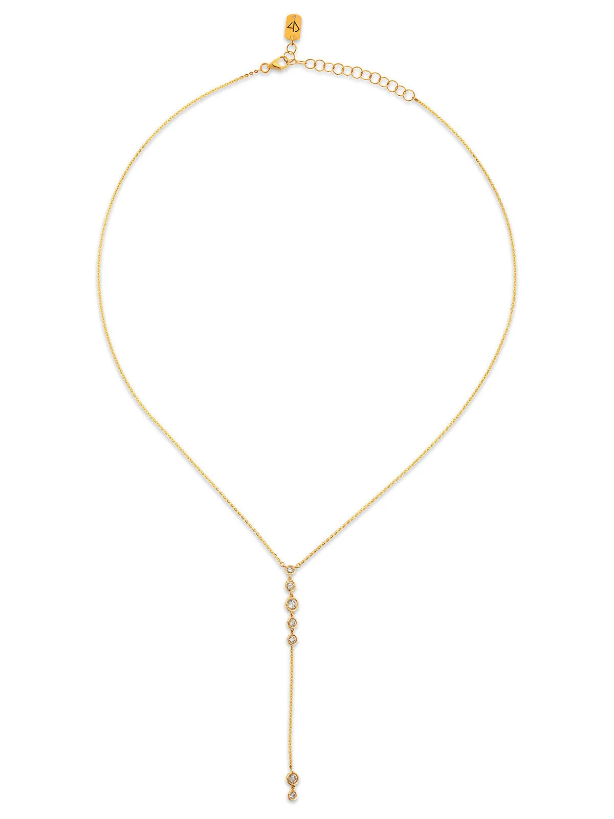 Diamond Bezel Starstruck Yellow Gold Lariat Necklace sold by YLANG23 product image thumbnail 3
