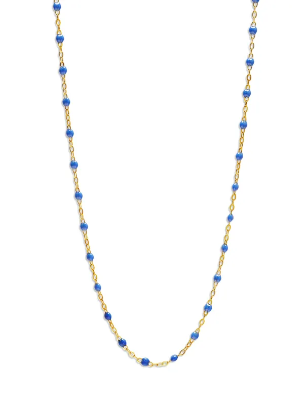 Classic Gigi Bleuet Resin Yellow Gold Necklace sold by YLANG23