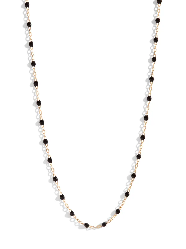 Classic Gigi Black Resin Yellow Gold Necklace sold by YLANG23