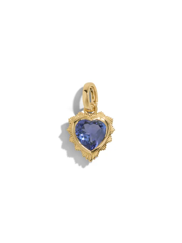 Tanzanite Heart Medallion with Oval Pushgate made by YLANG23