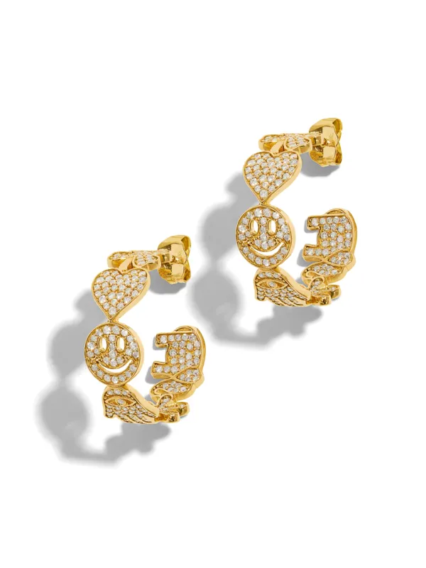 Medium Icon Yellow Gold Hoop Earrings sold by YLANG23