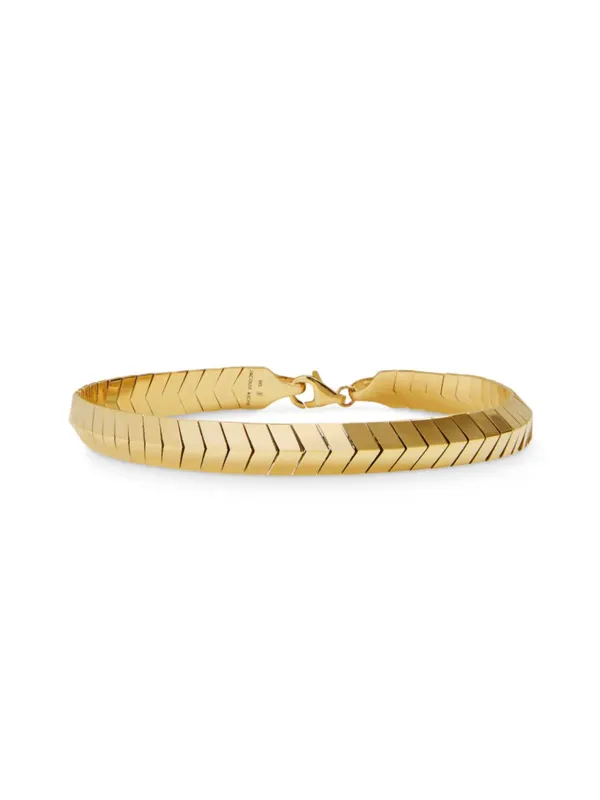 Fishtail Yellow Gold Bracelet sold by YLANG23