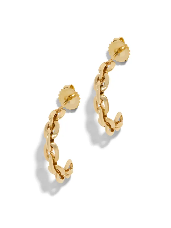 Small Knife Edge Chain Hoop Earrings sold by YLANG23