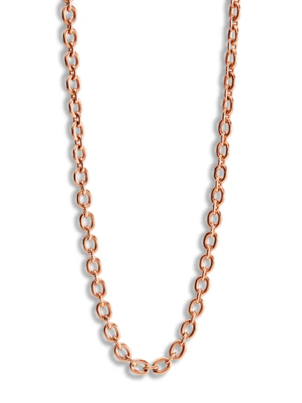 Signature Oval Link Rose Gold Chain Necklace made by YLANG23