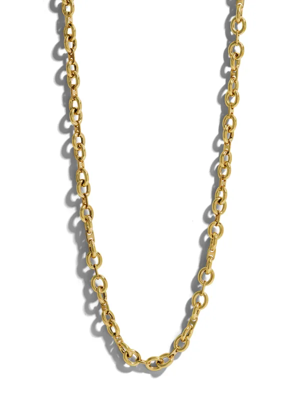 Ettore Mixed Link Long Chain Yellow Gold Necklace sold by YLANG23
