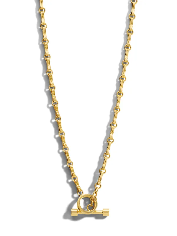Small Motif Double Link Yellow Gold Toggle Chain sold by YLANG23