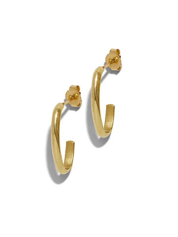 Large Edith Yellow Gold Stud Hoop Earrings made by Jennifer Meyer