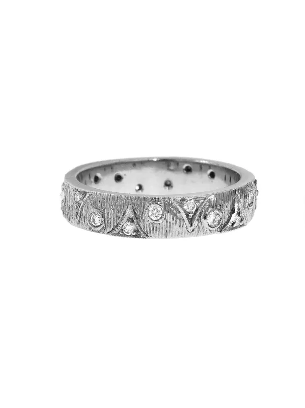Round Thorn Band Ring - Platinum sold by YLANG23