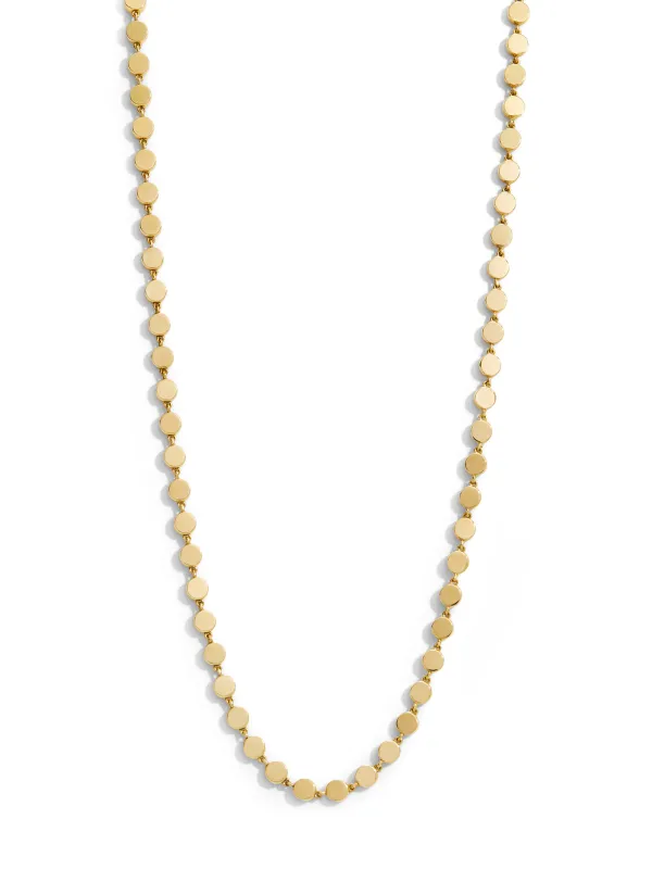 Mini Circle Link Yellow Gold Necklace sold by YLANG23