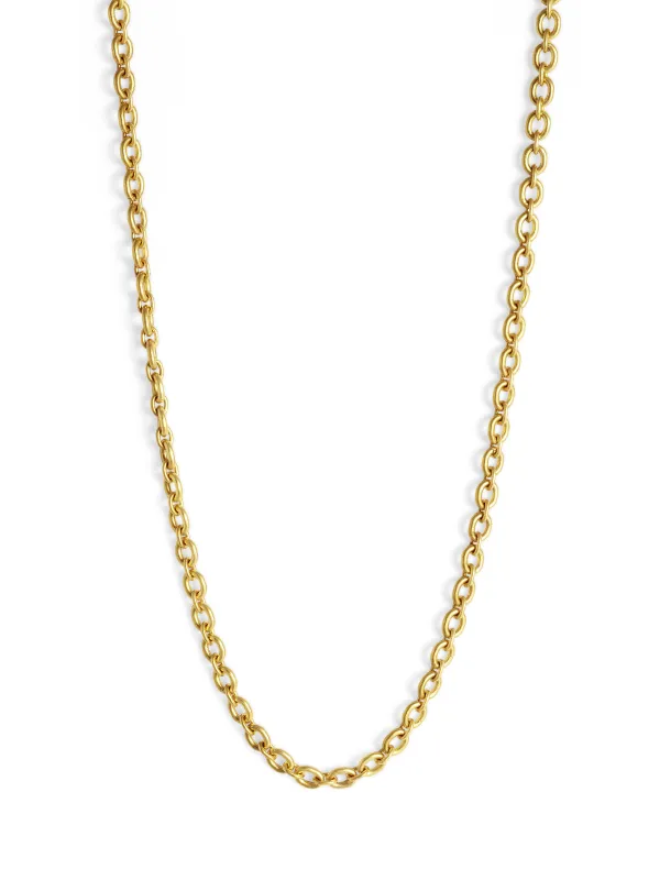 Signature Oval Link Yellow Gold Chain Necklace made by YLANG23