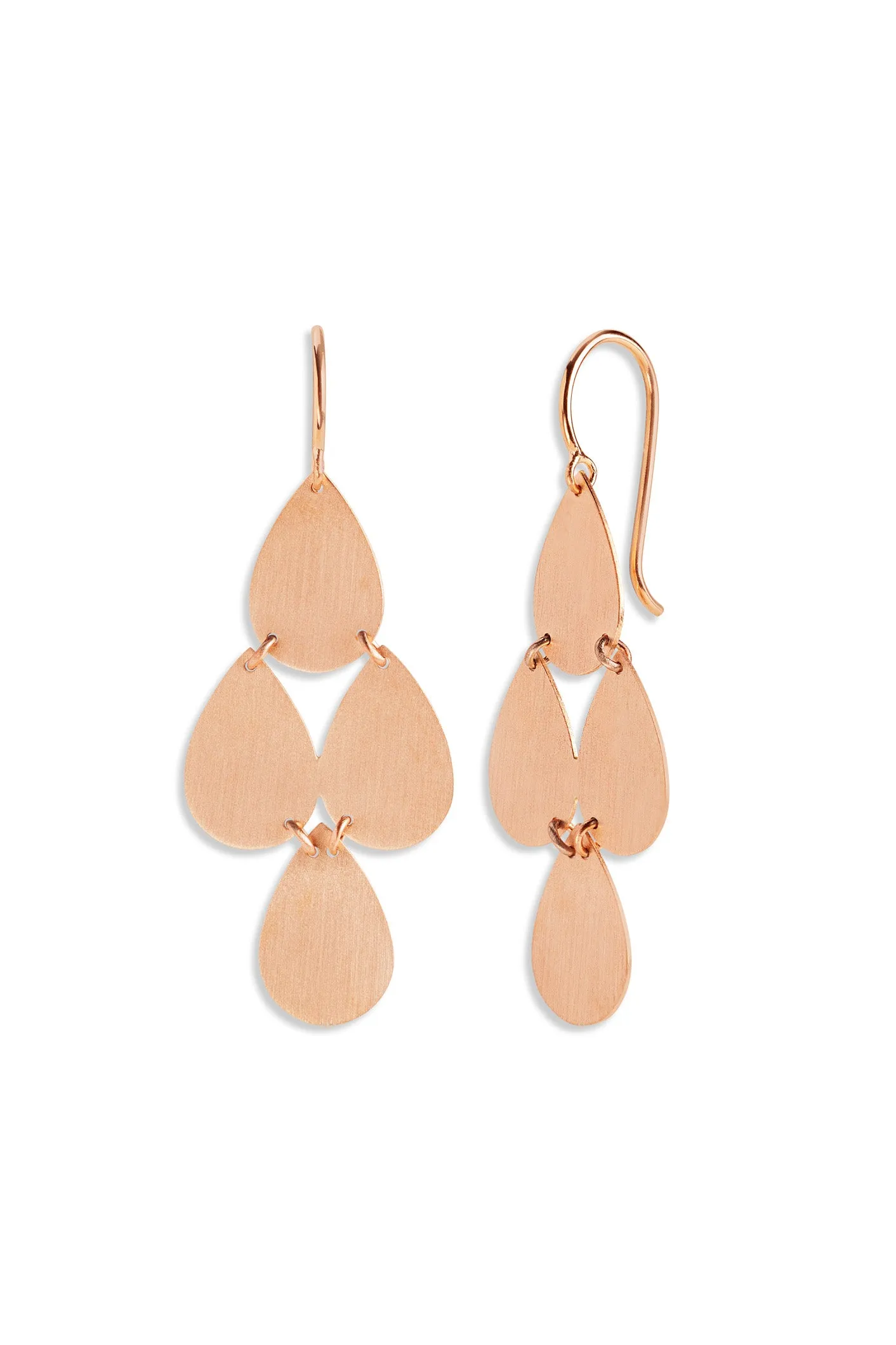 Signature Small Teardrop Rose Gold Chandelier Earrings sold by YLANG23