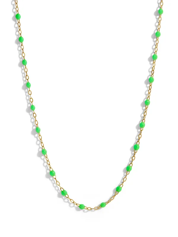 Classic Gigi Neon Resin Yellow Gold Necklace sold by YLANG23